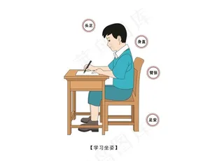 学习坐姿图片