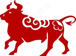 剪纸牛图片