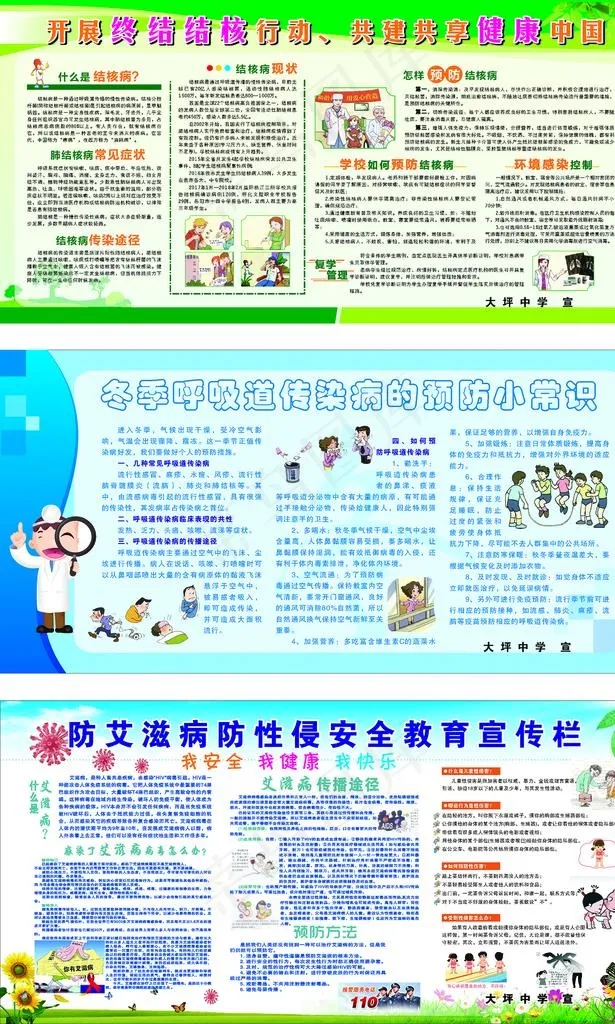 肺结核 预防传染病  艾滋病图片(210X297)cdr矢量模版下载