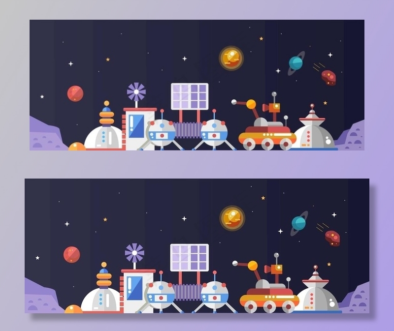 插画星球矢量图片