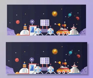 插画星球矢量图片