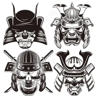 日本武士面具图片