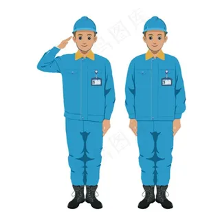 工作着装标准示意图图片