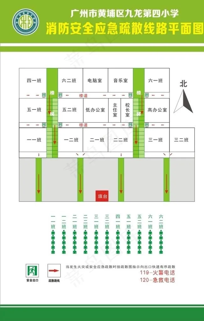 安全疏散图图片cdr矢量模版下载