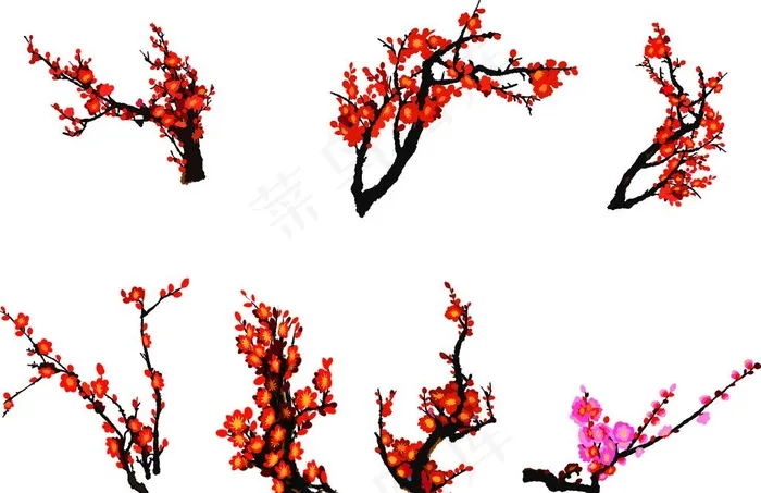 梅花图片cdr矢量模版下载