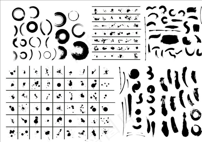 笔刷   墨点图片cdr矢量模版下载