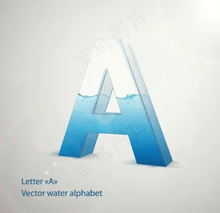 时尚卡通英文字母A字设计艺术字图片