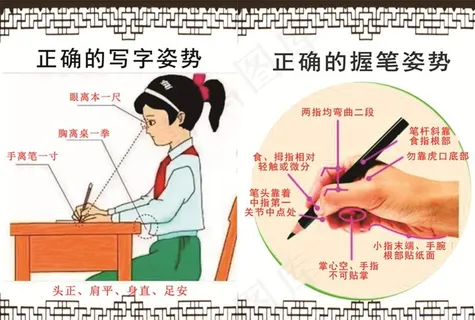 坐姿 写字姿势图片 坐姿 写字姿势图片