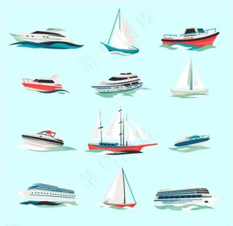 矢量船只图片