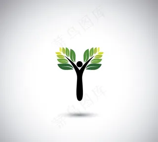 生态标志抽象树图片