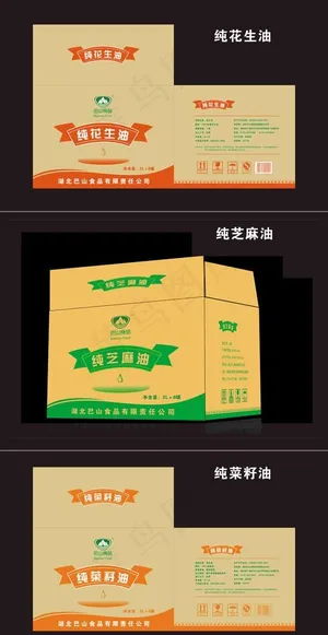 食用油 纸箱 (注平面图)图片