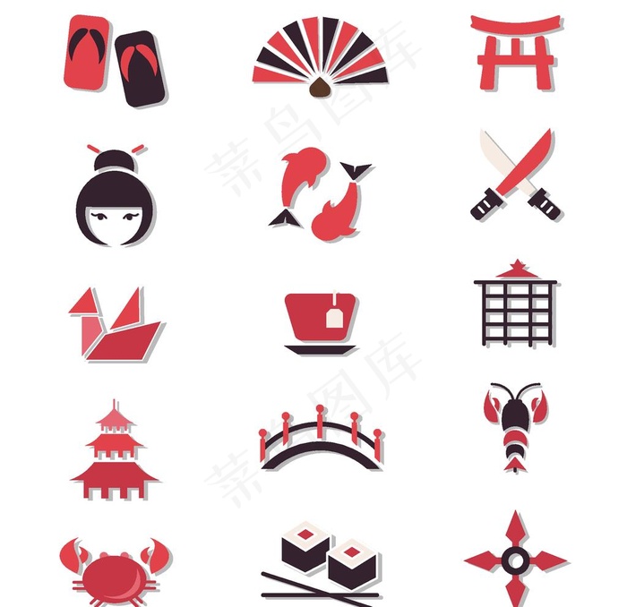 日本元素图片ai矢量模版下载
