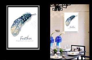 装饰画北欧羽毛图片