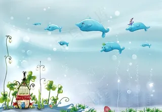 梦幻卡通海底图片
