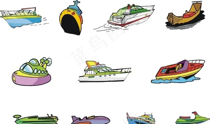 轮船图片cdr矢量模版下载