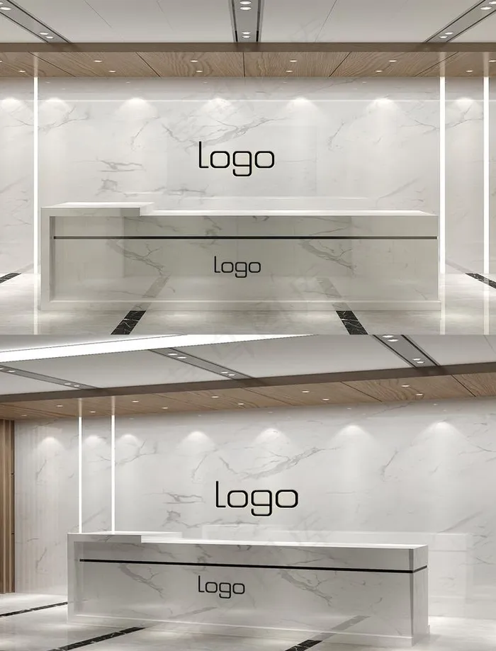 公司前台logo样机图图片psd模版下载