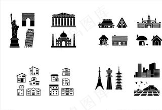 房子建筑剪影图片