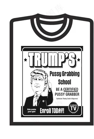 欧美日韩潮流文化衫T恤矢量图片