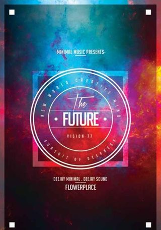 酒吧海报蓝色火焰烟雾金属底纹图片