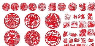 鼠年剪纸 剪纸窗花图片