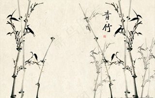 中国风水墨画工笔画模板图片下载