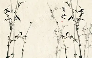 中国风水墨画工笔画模板图片下载