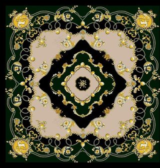 方巾 大牌 矢量 花朵图片