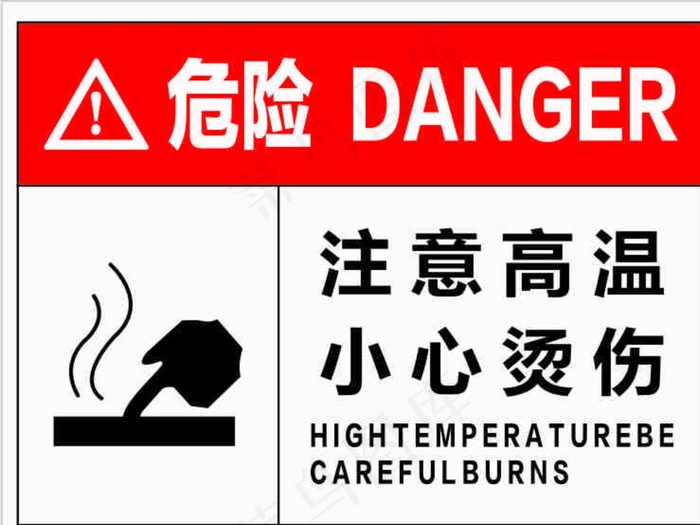 注意高温小心烫伤图片