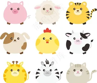 可爱卡通动物图片