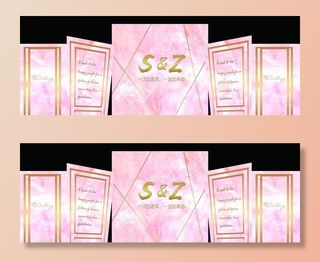 粉色婚礼背景图片