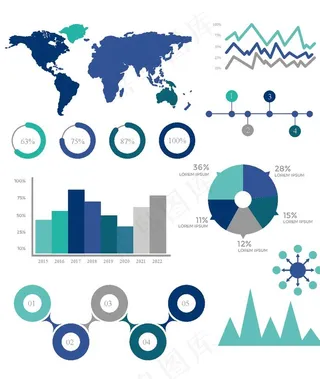 数据图表元素图片