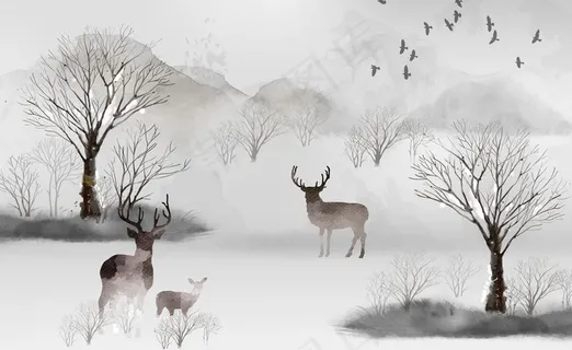 欧式背景墙图片