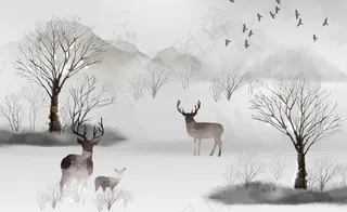 欧式背景墙图片