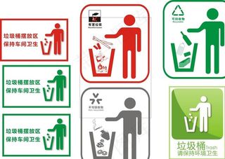 垃圾桶标识图片