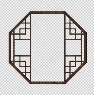 中式八卦型边框图片