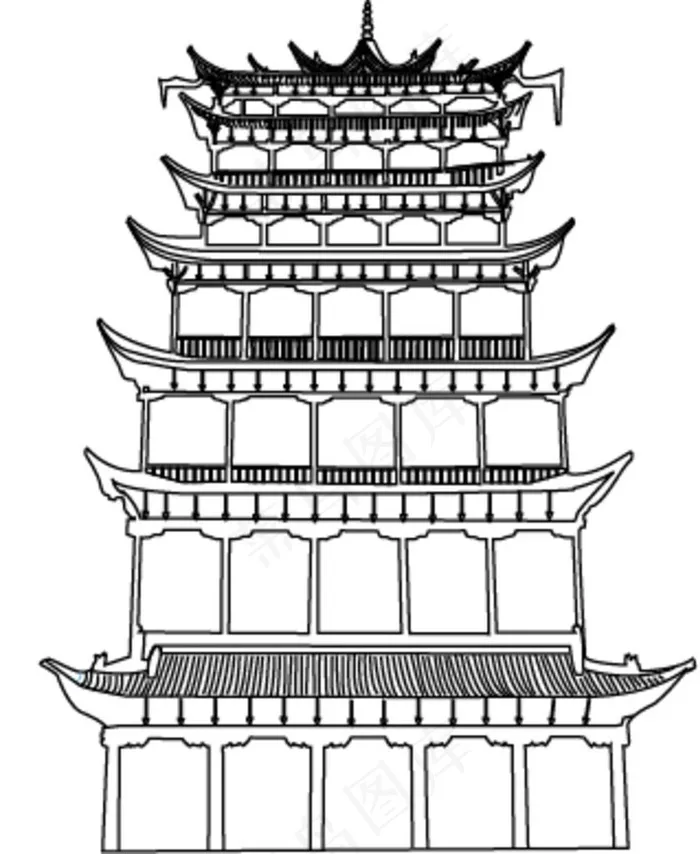 敦煌石窟图片ai矢量模版下载