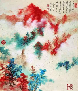 启功山水图片 启功山水图片