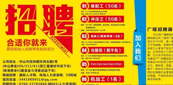 招聘海报图片cdr矢量模版下载