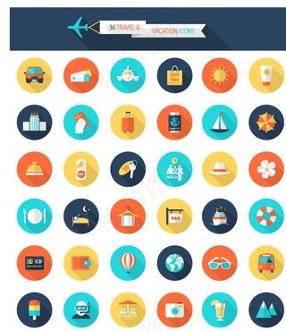 旅行和假期图标图片