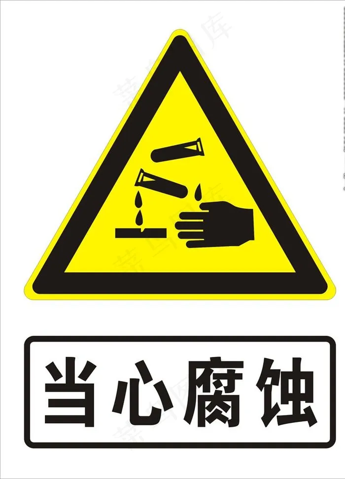 当心腐蚀图片cdr矢量模版下载