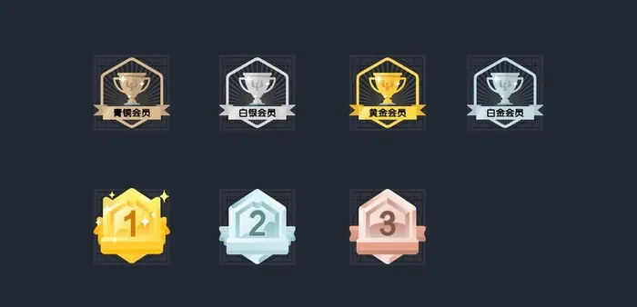 等级图标图片ai矢量模版下载