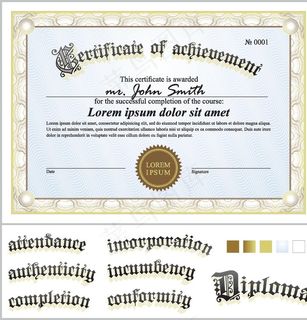 横版证书防伪花纹欧式边框奖状图片