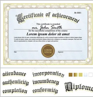 横版证书防伪花纹欧式边框奖状图片