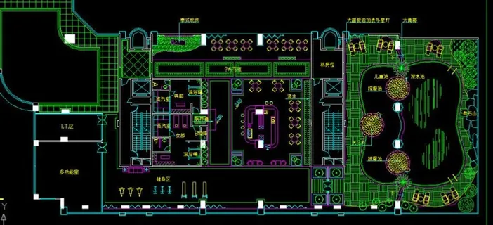 娱乐中心cad平面图图片 娱乐中心cad平面图图片