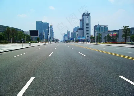 宽阔的马路 城市道路 马路*图片