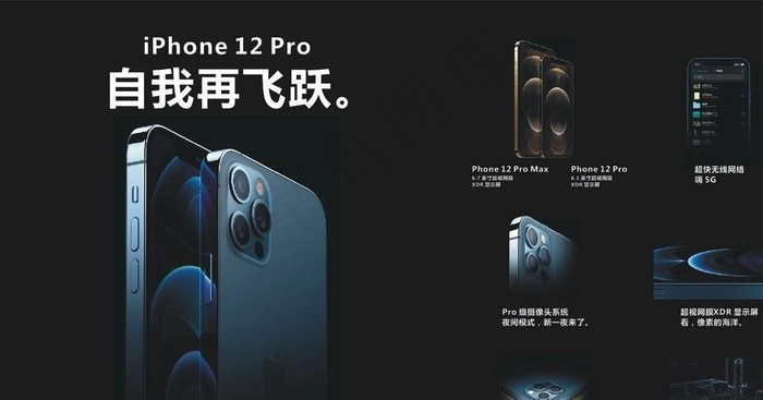 苹果iPhone 12 Pro图片cdr矢量模版下载
