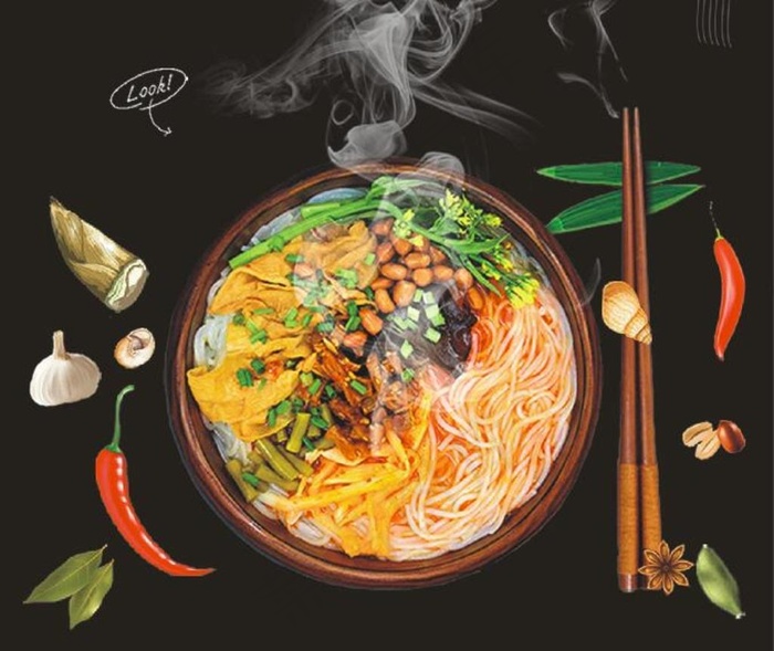 砂锅米线 牛肉米线图片