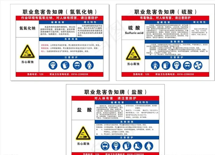 职业危害告知牌图片cdr矢量模版下载