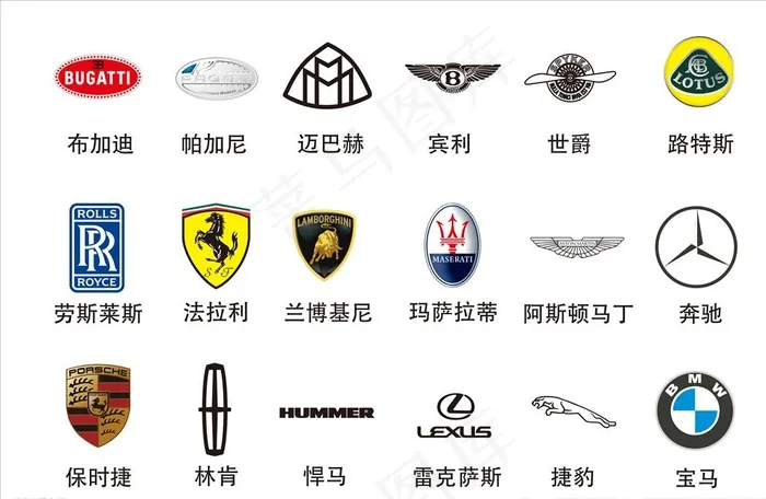 汽车标志 汽车logo图片psd模版下载