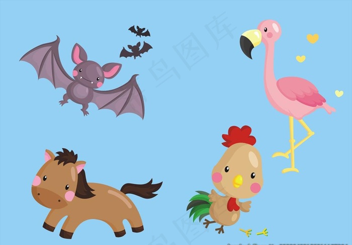 卡通动物图片cdr矢量模版下载